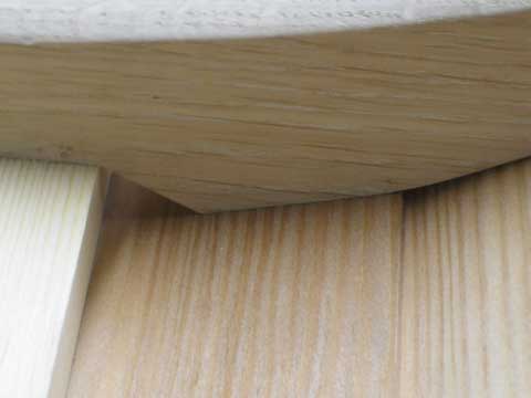 The garboard plank lands on the floor